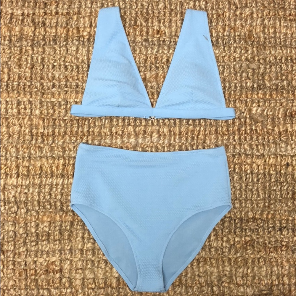 Very cute light blue high waisted bikini